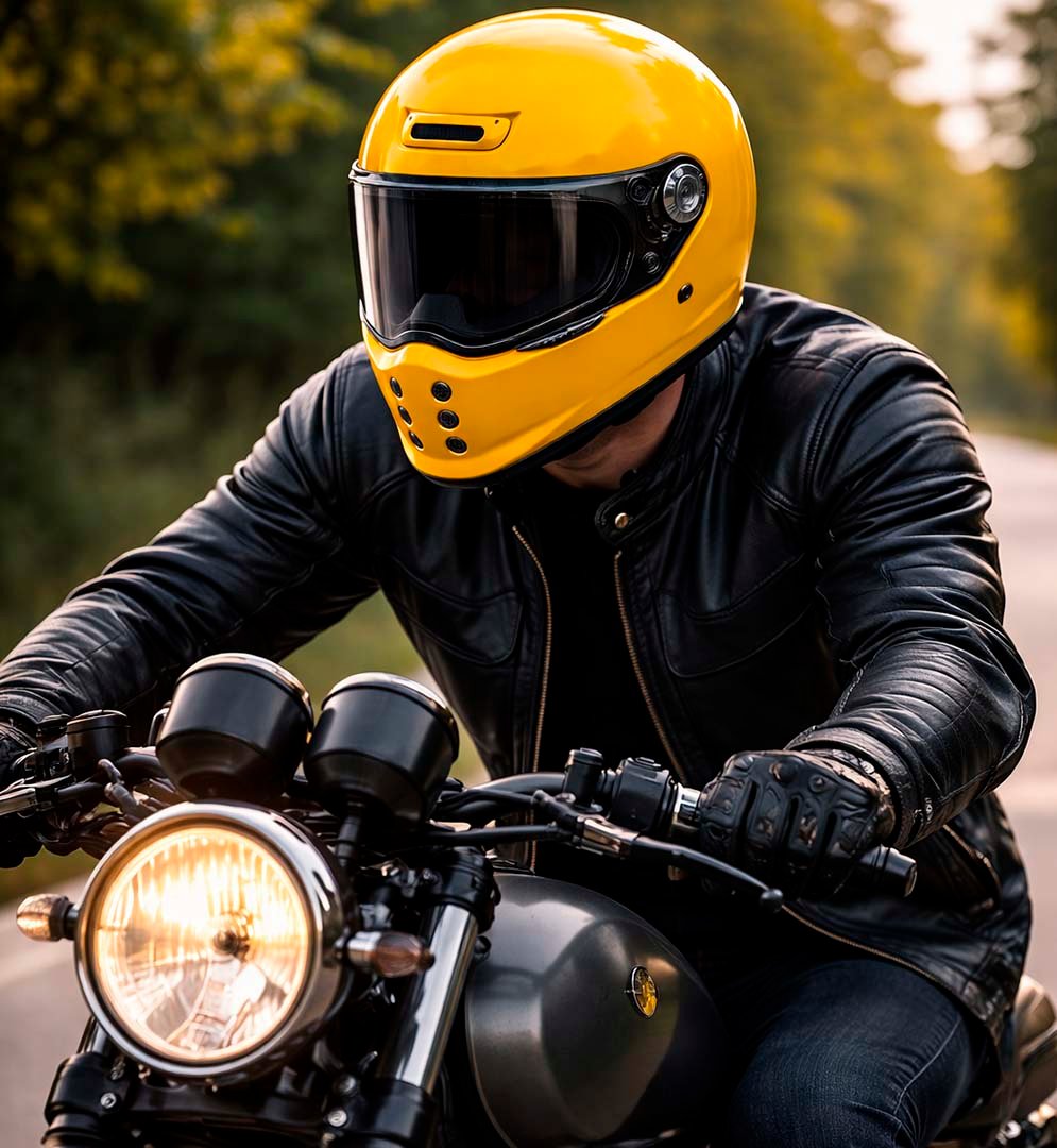 Casco integral HJC V10 Solid Deep Yellow