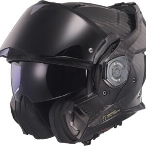 Casco modular LS2 Advant X Carbon. Mentonera levantada.