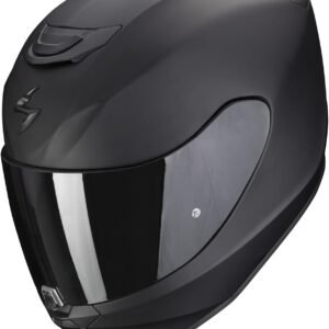 Casco integral de moto Scorpion Exo-391. Vista fronto lateral negro