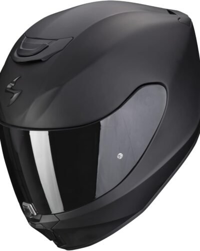 Casco integral de moto Scorpion Exo-391. Vista fronto lateral negro
