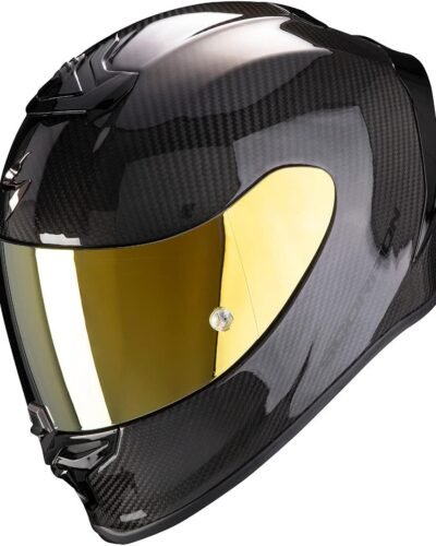 Casco integral de moto Scorpion Exo-R1. Color negro-carbono