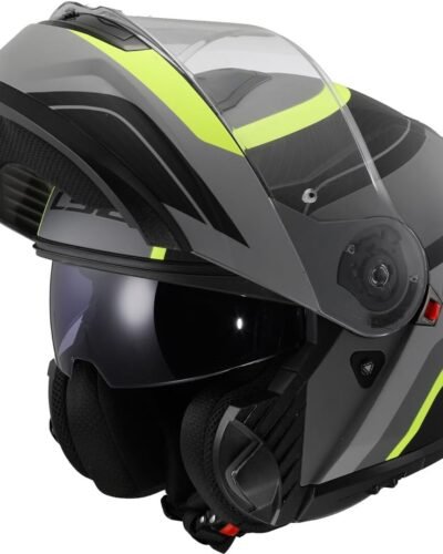 Casco modular LS2 Strobe II gris y amarillo