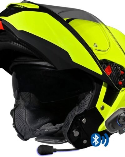 Casco modular de moto SMG Gullwing Venture amarillo
