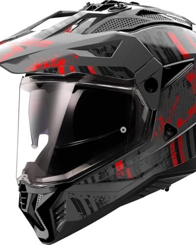Casco LS2 Pioneer II en color Negro y rojo