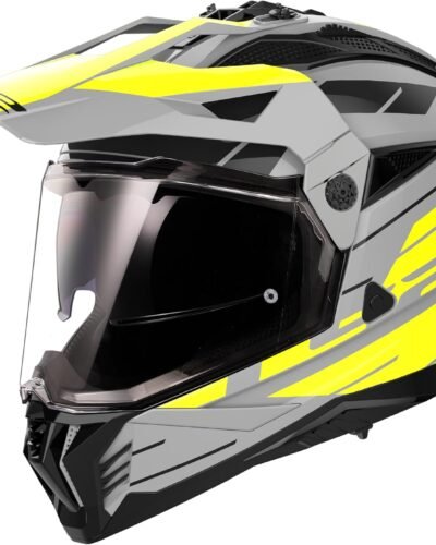 Casco LS2 Pioneer II Namib en color gris y amarillo
