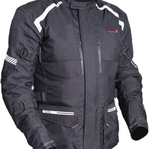 Chaqueta de moto Arista Black Touring. Vista frontal.