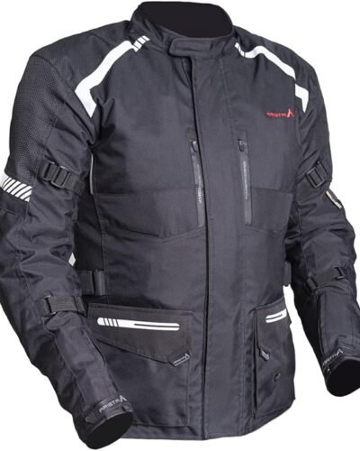 Chaqueta de moto Arista Black Touring. Vista frontal. Chaqueta de moto Arista Black Touring. Vista frontal.
