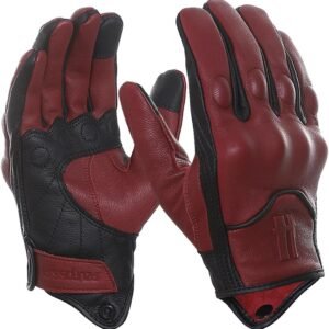 Guantes de moto Harssidanzar. Guantes de piel para hombre. Vista general
