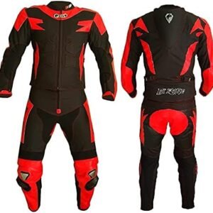 Traje de moto BI ESSE Racing/Speed. Color negro y rojo