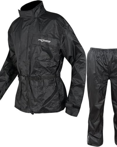 Traje de moto impermeable APRO. Dos piezas de protección contra la lluvia Traje de moto impermeable APRO. Dos piezas de protección contra la lluvia