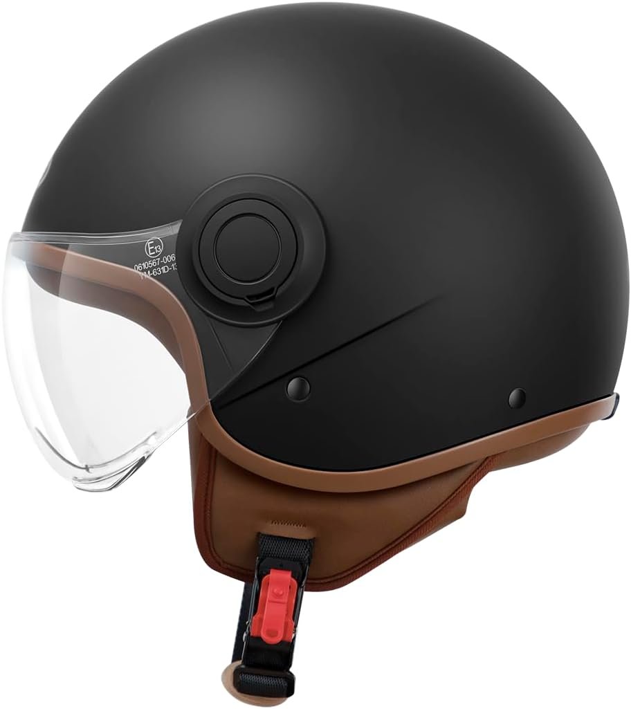 Casco tipo Jet YEMa DW 631. Vista lateral