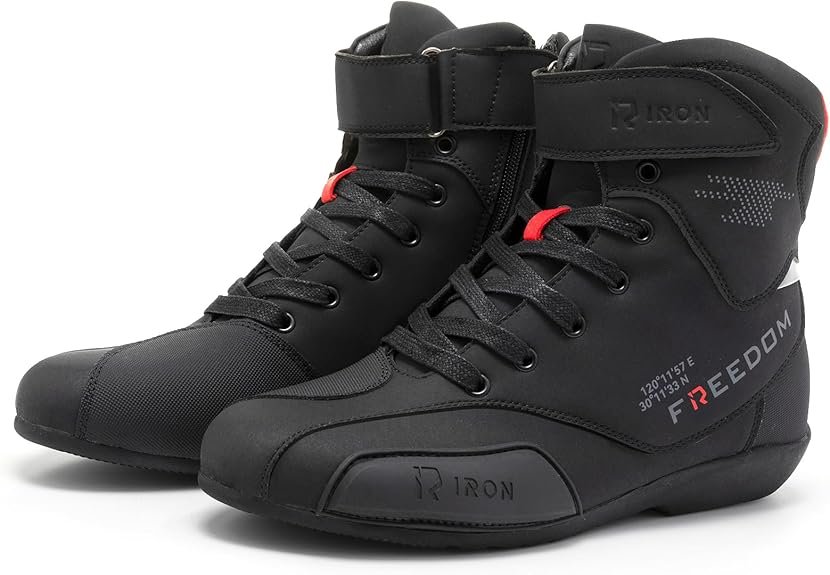 Botas de moto Rideiron MS6007. Botas de moto urbanas con carcasa reforzada y protección de tobillo.