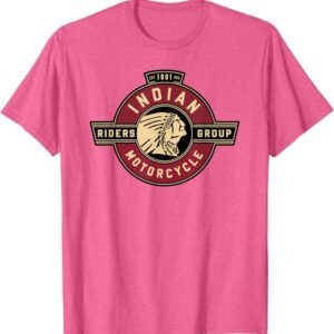 Camiseta con logo de motos Indian. Camiseta motera para hombre y mujer en diferentes tallas y colores.