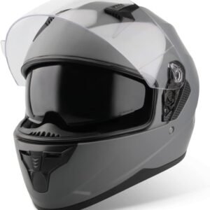 Casco integral de moto Vinz Kennet. Casco integral con visera solar interior plegable.
