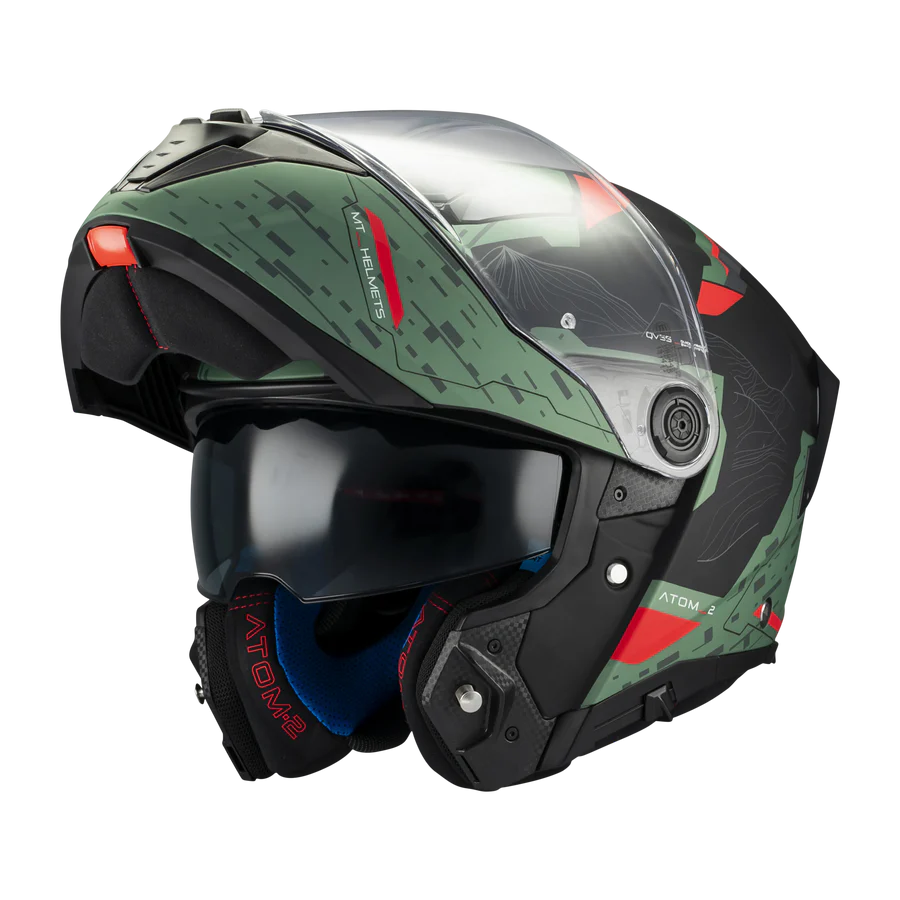 Casco de moto modular MT atom 2 sv. Casco modular con un campo de visión ampliado.