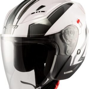Casco de moto tipo Jet A-Pro York. Casco tipo Jet de policarbonato con un diseño deportivo.