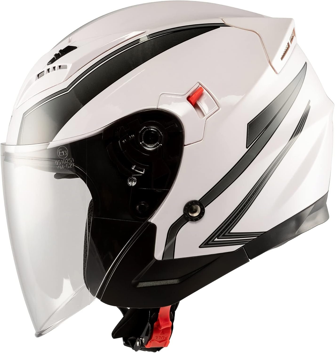 Casco de moto tipo Jet A-Pro York. Casco tipo Jet de policarbonato con un diseño deportivo. - Imagen 2