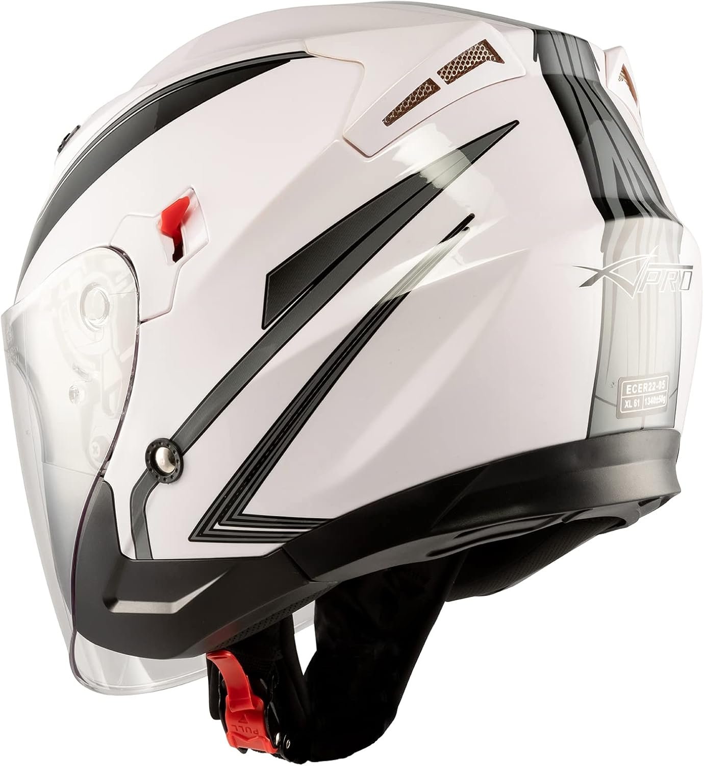 Casco de moto tipo Jet A-Pro York. Casco tipo Jet de policarbonato con un diseño deportivo. - Imagen 4