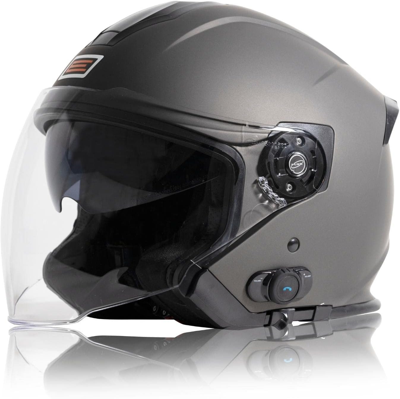 Casco de moto tipo Jet Origine Palio con intercomunicador. Casco Jet con carcasa de ABS con diseño aerodinámico. - Imagen 7