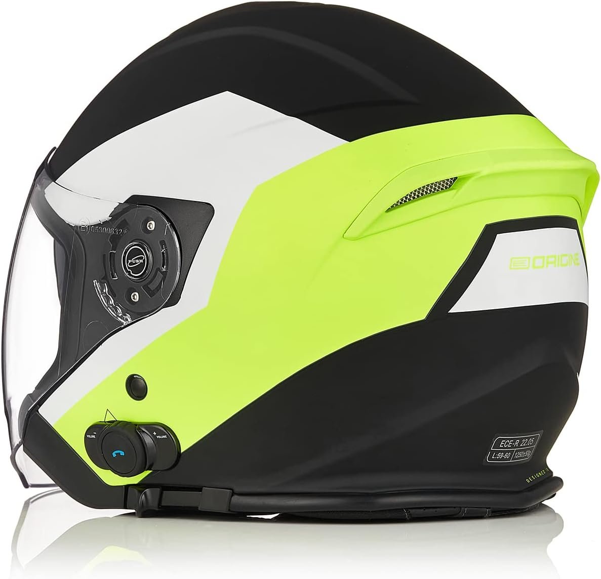 Casco de moto tipo Jet Origine Palio con intercomunicador. Casco Jet con carcasa de ABS con diseño aerodinámico. - Imagen 3