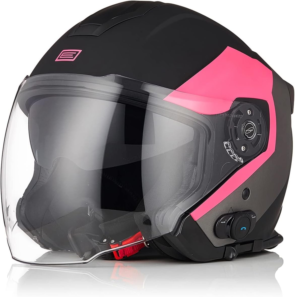 Casco de moto tipo Jet Origine Palio con intercomunicador. Casco Jet con carcasa de ABS con diseño aerodinámico. - Imagen 9