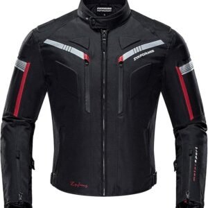 Chaqueta de moto Zyxformis. Chaqueta para motorista con forro térmico extraíble de malla de poliéster elástica.