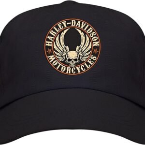 Gorra negra con la marca Harley Davidson. Gorra Harley Davidson Motorcycles.