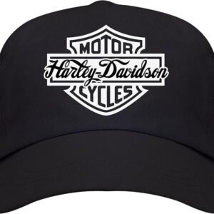 Gorra negra Harley Davidson con logo en blanco. Gorra con la marca Harley Davidson Motorcycles.