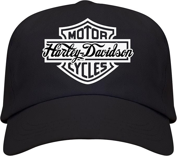 Gorra negra Harley Davidson con logo en blanco. Gorra con la marca Harley Davidson Motorcycles.