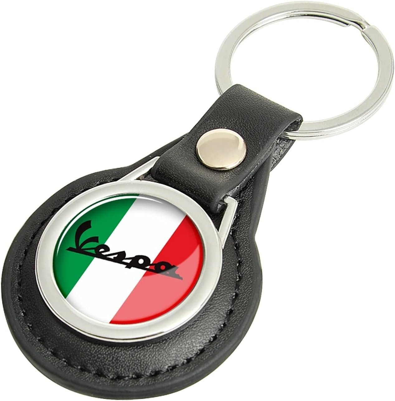 Llaveros con la marca Vespa. Llaveros de cuero y zinc para amantes de las motos Vespa