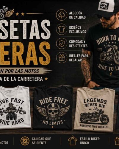 camisetas moteras Camisetas para moteros