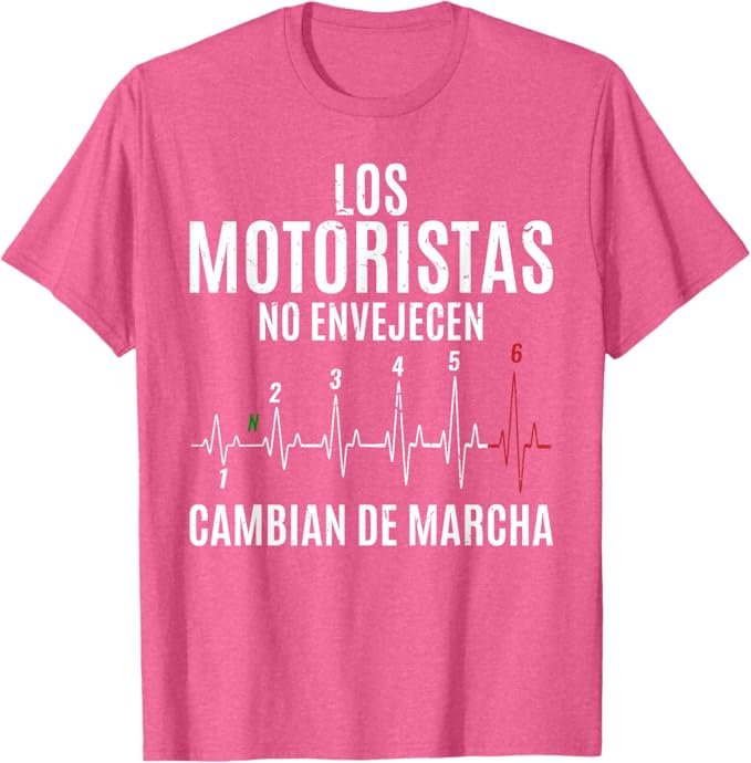 Camiseta de algodón "Los motoristas no envejecen, cambian de marcha". Regalo original para motoristas. - Imagen 3