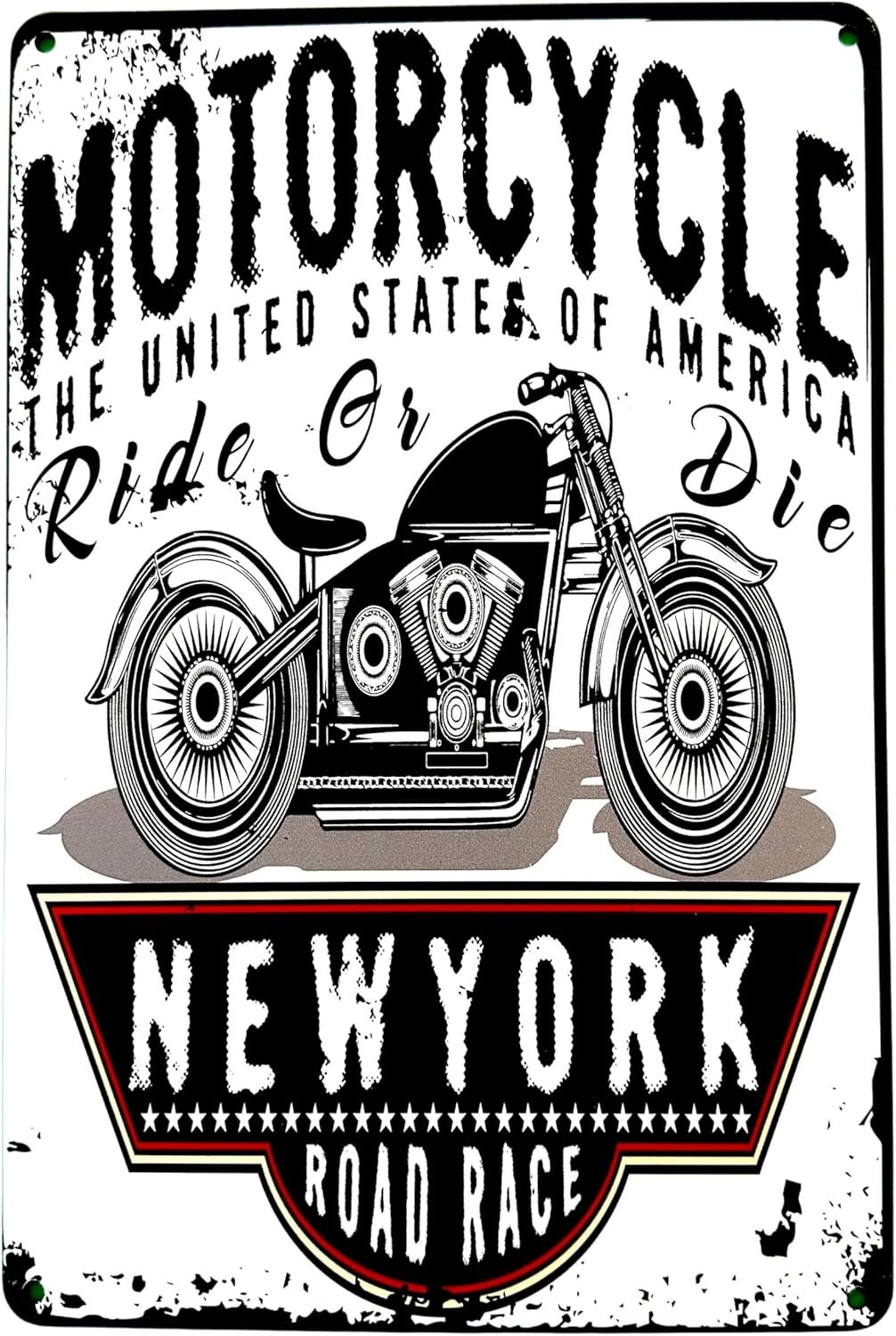 Cartel metálico vintage de moto clásica para auténticos apasionados de las dos ruedas