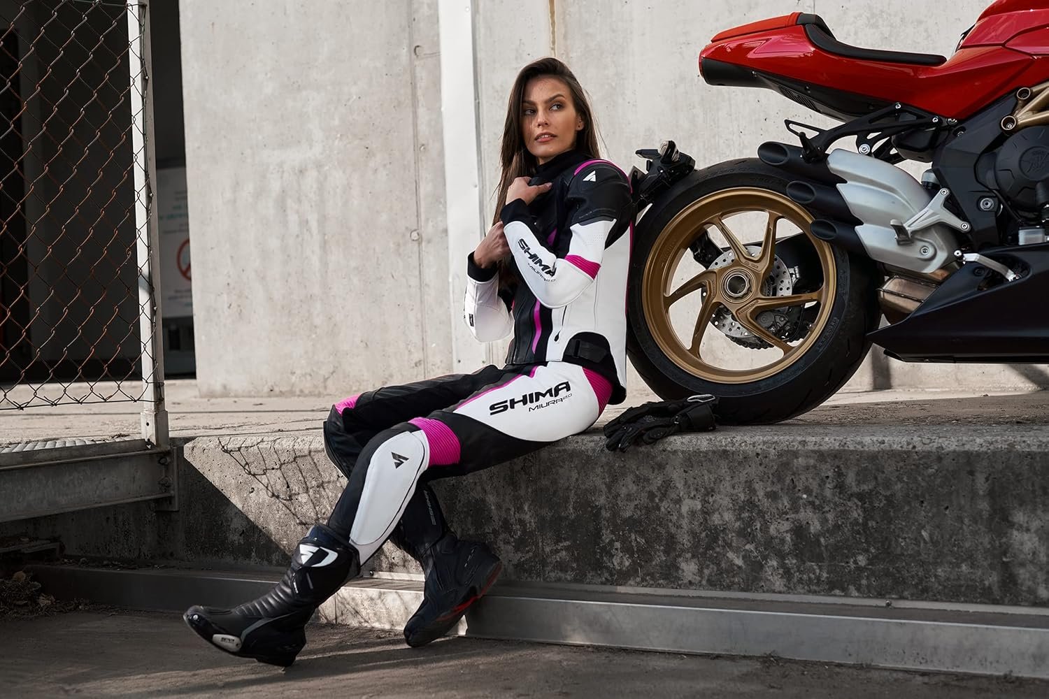 Chaqueta de moto para mujer Shima Miura 2.0. Chaqueta de moto de piel para mujer. - Imagen 3