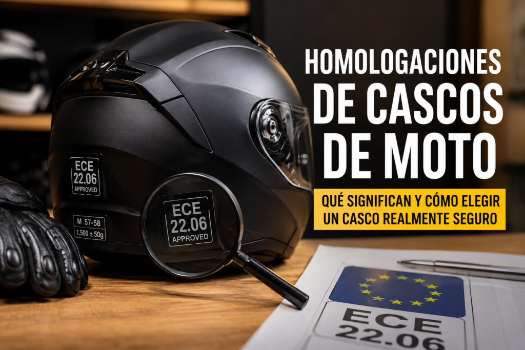 Homologaciones de cascos de moto